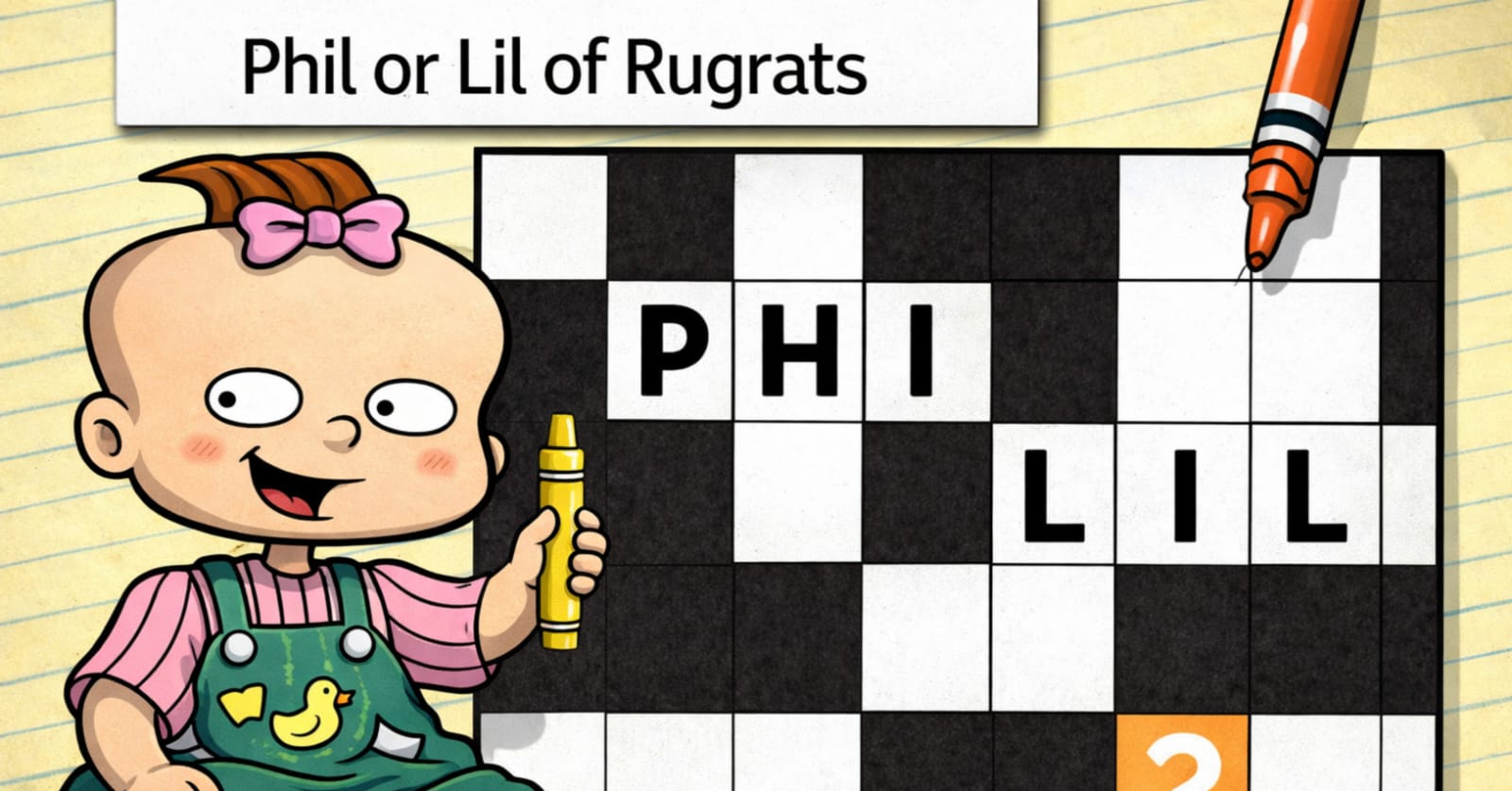 Phil or Lil of Rugrats Crossword